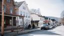 Houses on a street in central Pennsylvania.