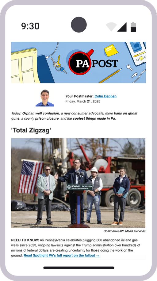 Screenshot of the newsletter on a mobile device Screenshot of the newsletter on a mobile device